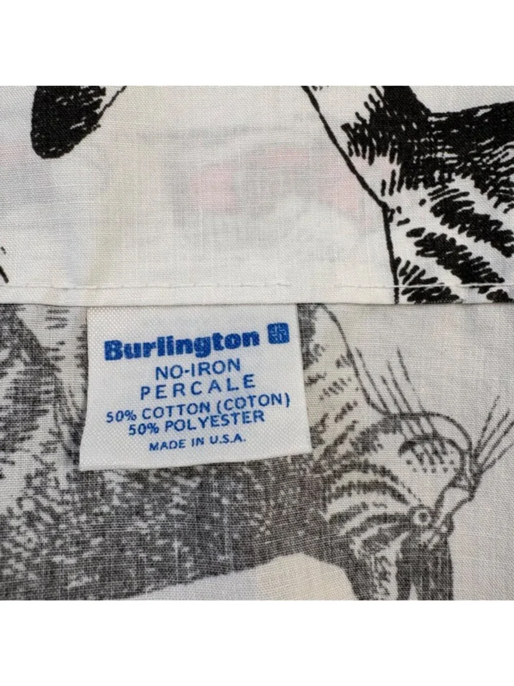Vintage B. Kliban Burlington Twin Flat Sheet XL Pillowcase Cat Red Sneakers Flaw